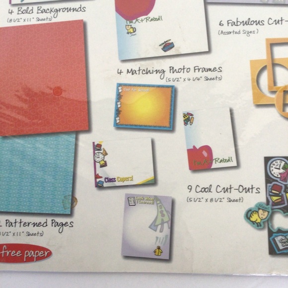 SCRAPBOOK SCHOOL DAYS KIT NWT 8.5 x 11 PAGES NWT - Picture 7 of 12